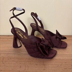 CIRCUS NY Sam Edelman Wilma Ankle Strap Sandal Heels Spiced Plum Women Size 8.5